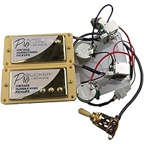 アルニコV　ピックアップ　メタルプレート　アセンブリ　セット　ゴールド Amazon.co.jp: アルニコ 5 マグネットエレキギターピックアップ
